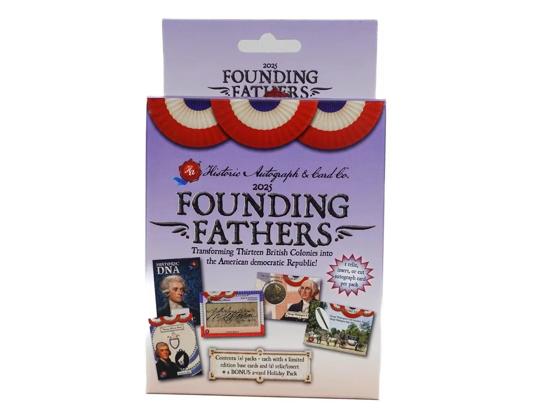 2025 Historic Autographs Founding Fathers Trading Cards Hobby Box - Columbia Hobby - Sports Card Boxes - Toploaders - Card Savers