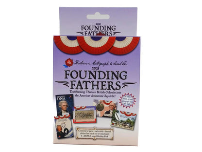 2025 Historic Autographs Founding Fathers Trading Cards Hobby Box - Columbia Hobby - Sports Card Boxes - Toploaders - Card Savers