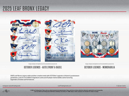 2025 Leaf Bronx Legacy Baseball Hobby Box | Columbia Sports Cards - Columbia Hobby - Sports Card Boxes - Toploaders - Card Savers