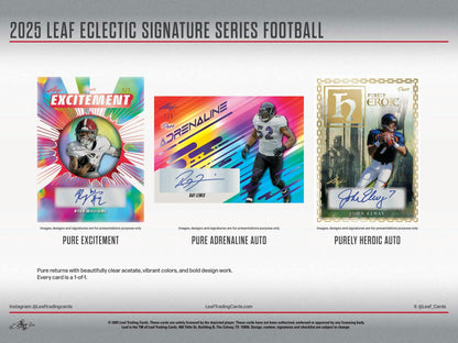 2025 Leaf Eclectic Signature Series Football Hobby Box | Columbia Sports Cards - Columbia Hobby - Sports Card Boxes - Toploaders - Card Savers