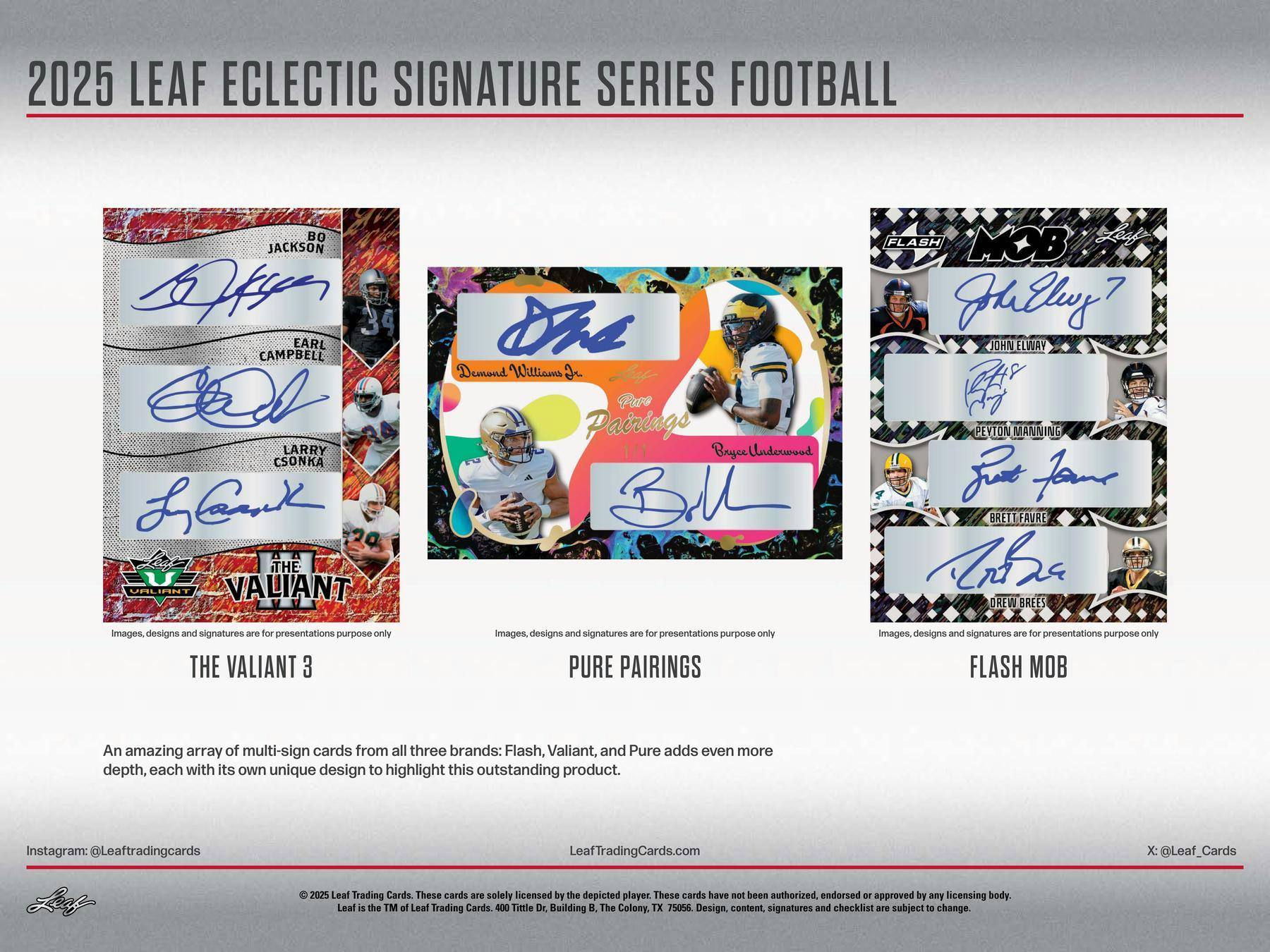 2025 Leaf Eclectic Signature Series Football Mythical Hobby Box | Columbia Sports Cards - Columbia Hobby - Sports Card Boxes - Toploaders - Card Savers