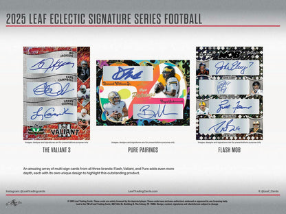 2025 Leaf Eclectic Signature Series Football Mythical Hobby Box | Columbia Sports Cards - Columbia Hobby - Sports Card Boxes - Toploaders - Card Savers