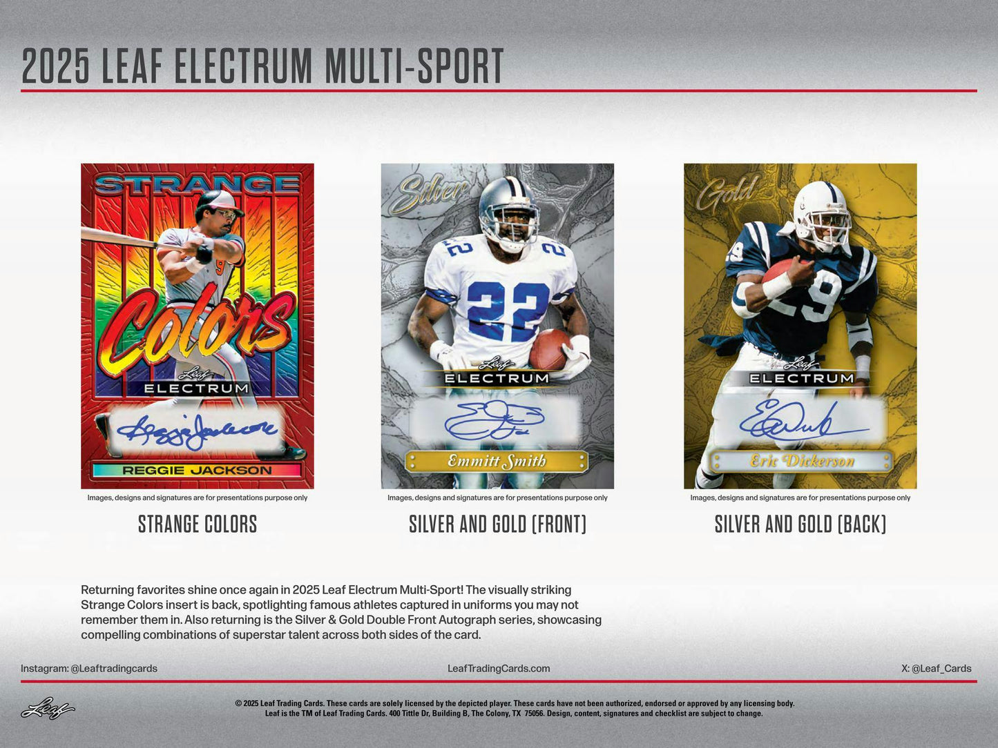 2025 Leaf Electrum Multisport Hobby Box | Columbia Sports Cards - Columbia Hobby - Sports Card Boxes - Toploaders - Card Savers