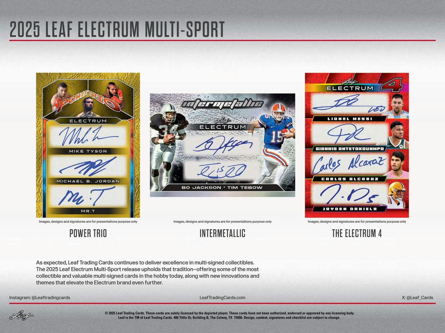 2025 Leaf Electrum Multisport Hobby Box | Columbia Sports Cards - Columbia Hobby - Sports Card Boxes - Toploaders - Card Savers