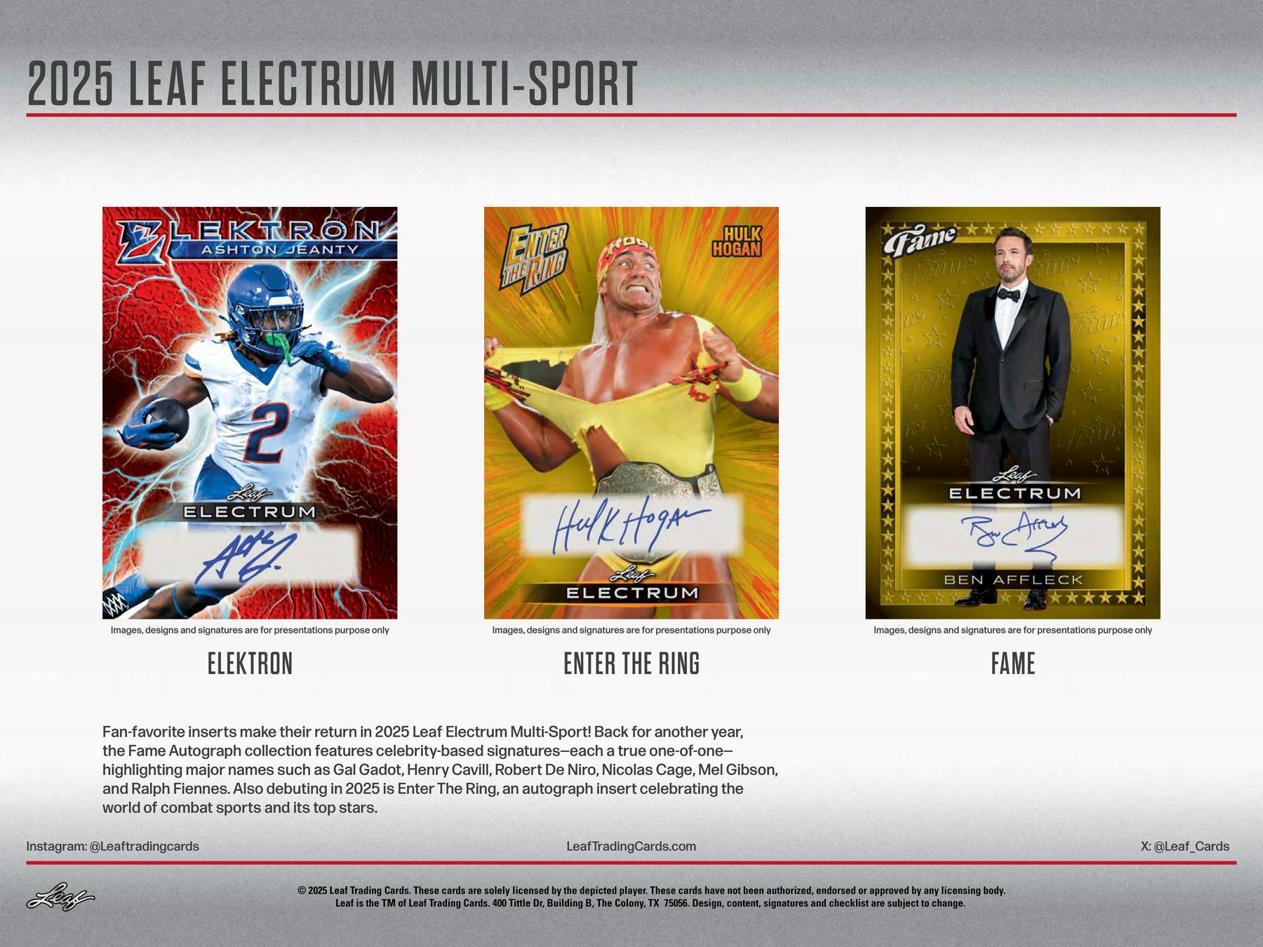 2025 Leaf Electrum Multisport Hobby Box | Columbia Sports Cards - Columbia Hobby - Sports Card Boxes - Toploaders - Card Savers