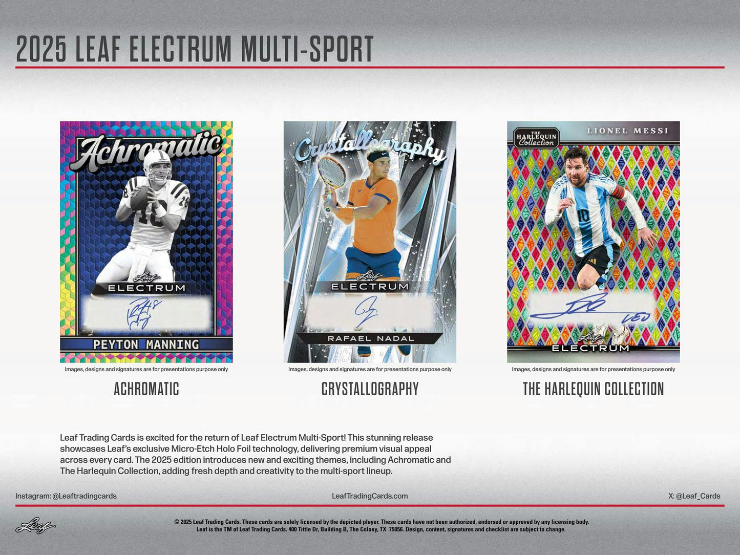 2025 Leaf Electrum Multisport Hobby Box | Columbia Sports Cards - Columbia Hobby - Sports Card Boxes - Toploaders - Card Savers