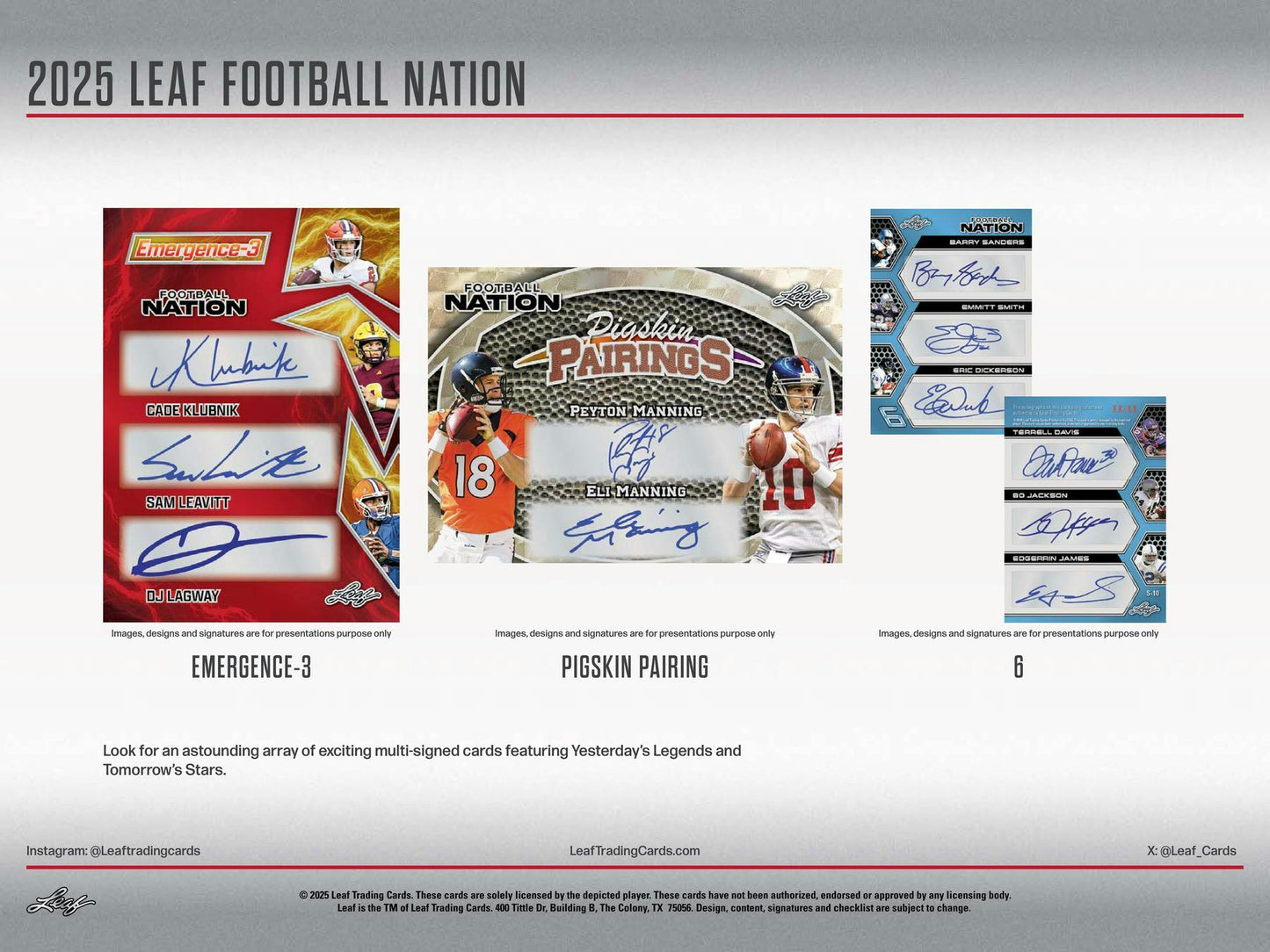 2025 Leaf Football Nation Hobby Jumbo Box | Columbia Sports Cards - Columbia Hobby - Sports Card Boxes - Toploaders - Card Savers