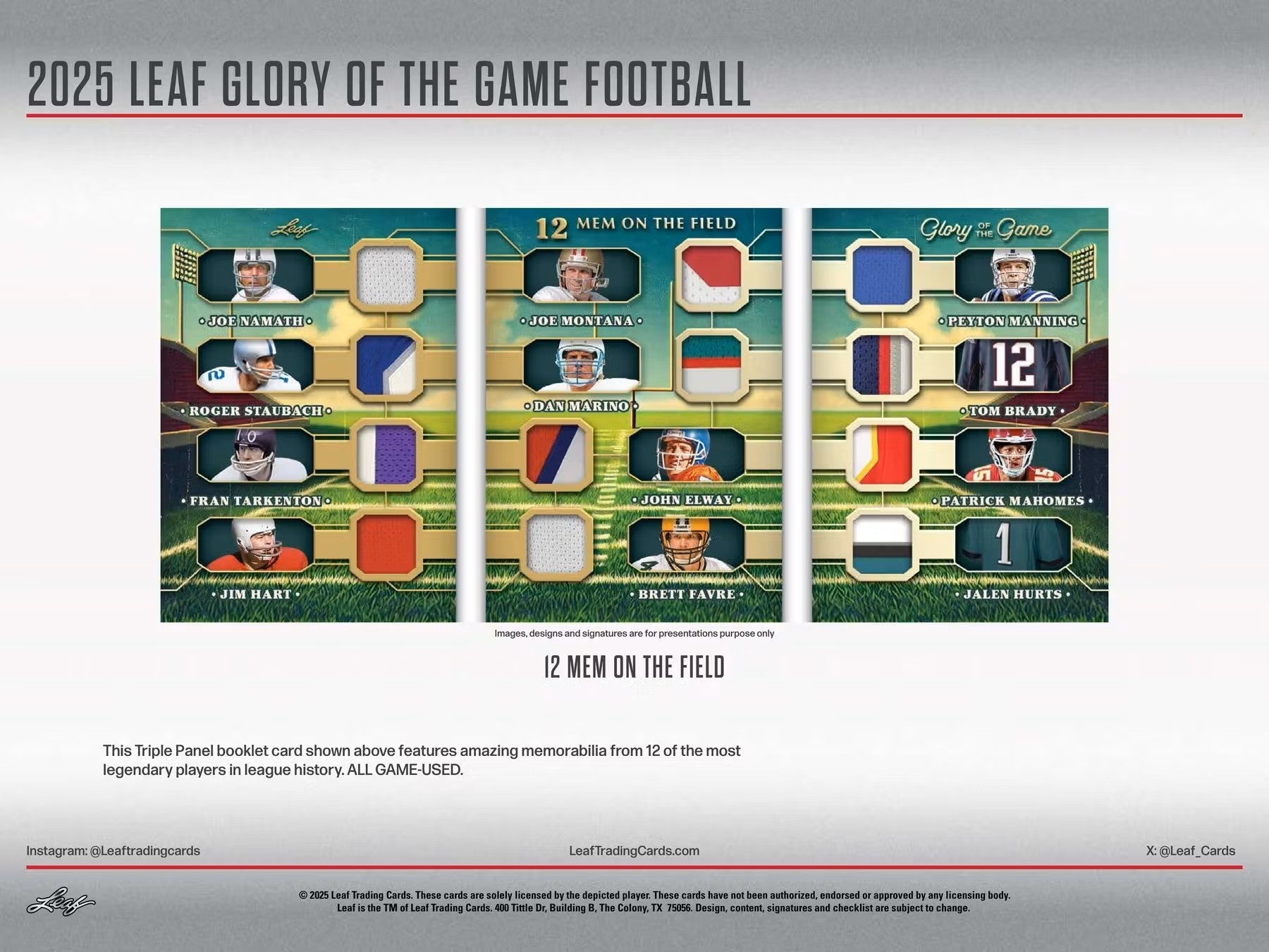 2025 Leaf Glory of the Game Football Hobby Box | Columbia Sports Cards - Columbia Hobby - Sports Card Boxes - Toploaders - Card Savers