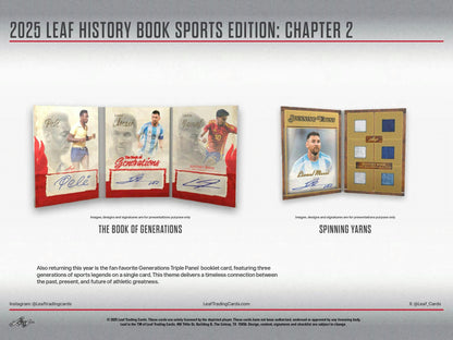 2025 Leaf History Book Sports Edition: Chapter 2 Hobby Box | Columbia Sports Cards - Columbia Hobby - Sports Card Boxes - Toploaders - Card Savers