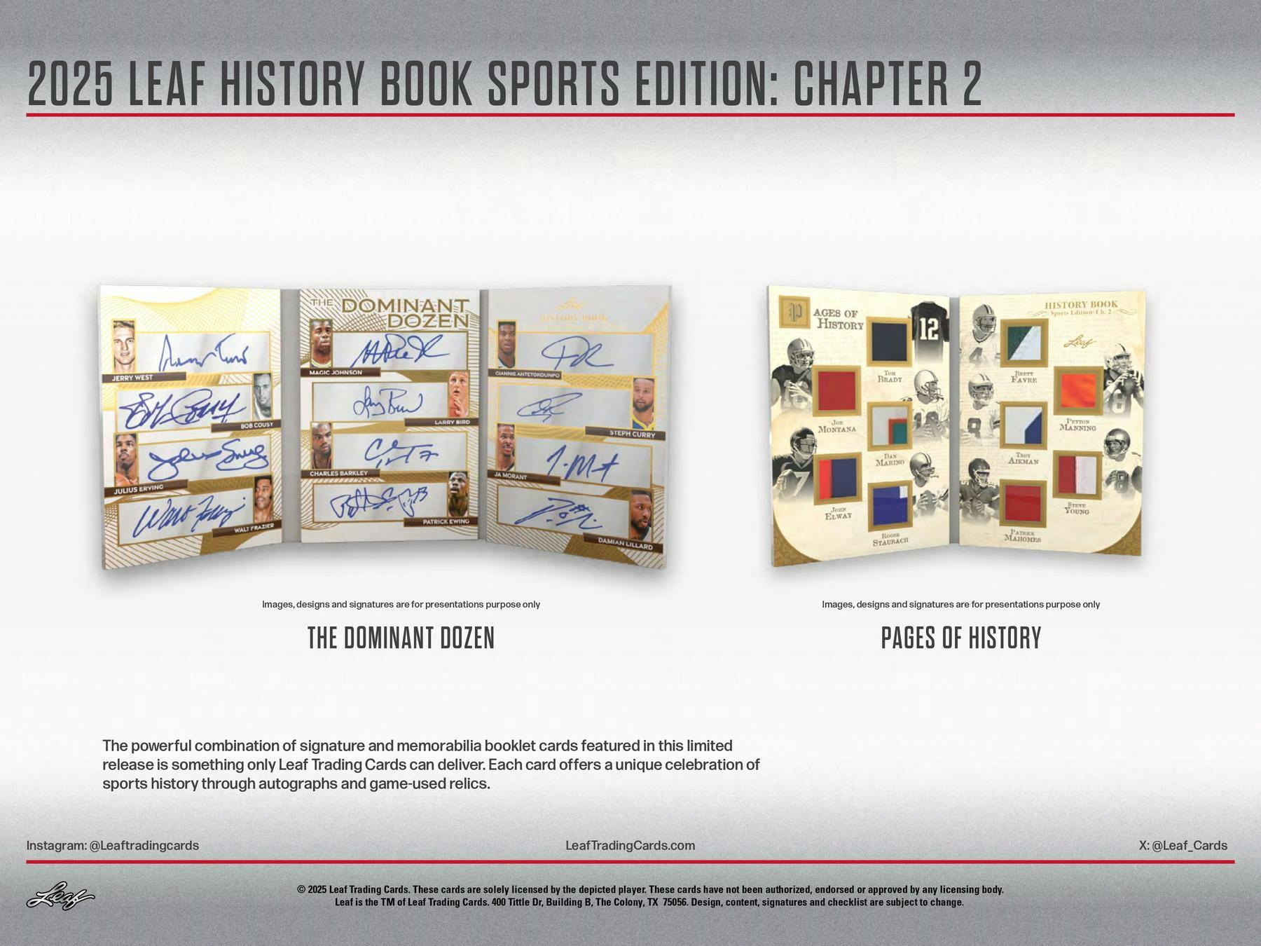 Leaf Illustrations 　2冊セット 2025 Leaf History Book Sports Edition: Chapter 2 Hobby Box