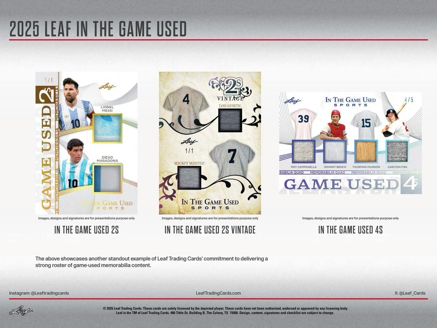 2025 Leaf In The Game Used Sports Hobby Box | Columbia Sports Cards - Columbia Hobby - Sports Card Boxes - Toploaders - Card Savers