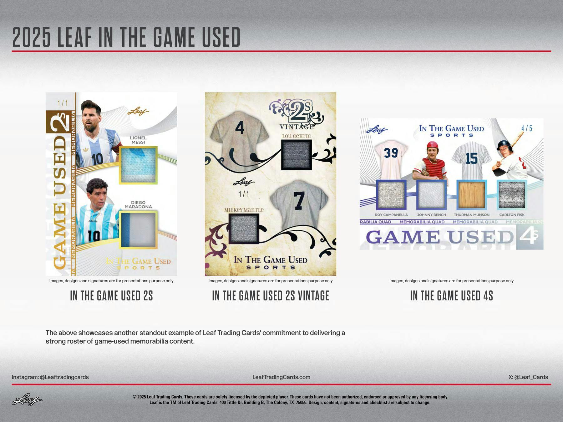 2025 Leaf In The Game Used Sports Hobby Box | Columbia Sports Cards - Columbia Hobby - Sports Card Boxes - Toploaders - Card Savers