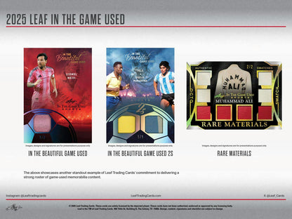 2025 Leaf In The Game Used Sports Hobby Box | Columbia Sports Cards - Columbia Hobby - Sports Card Boxes - Toploaders - Card Savers