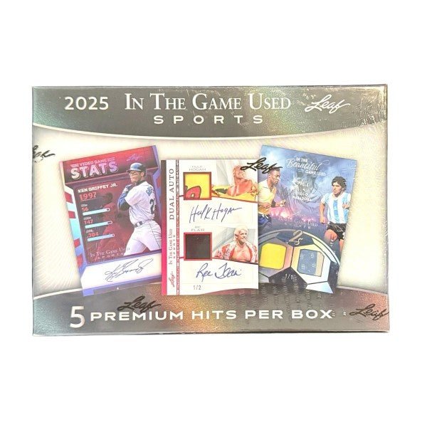 2025 Leaf In The Game Used Sports Hobby Box | Columbia Sports Cards - Columbia Hobby - Sports Card Boxes - Toploaders - Card Savers