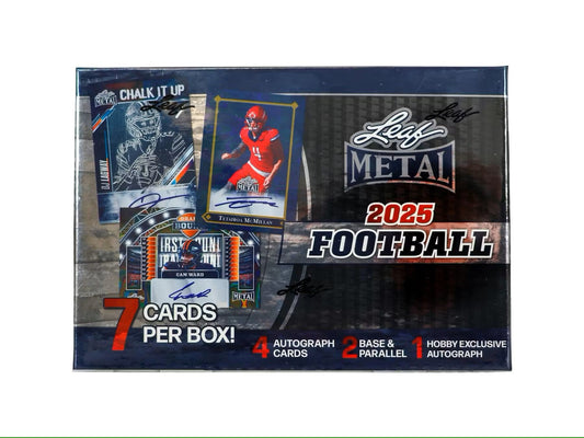 2025 Leaf Metal Football Hobby Box - Columbia Hobby - Sports Card Boxes - Toploaders - Card Savers
