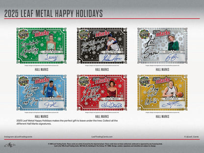 2025 Leaf Metal Happy Holidays Hobby Box | Columbia Sports Cards - Columbia Hobby - Sports Card Boxes - Toploaders - Card Savers