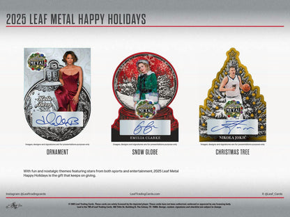 2025 Leaf Metal Happy Holidays Hobby Box | Columbia Sports Cards - Columbia Hobby - Sports Card Boxes - Toploaders - Card Savers
