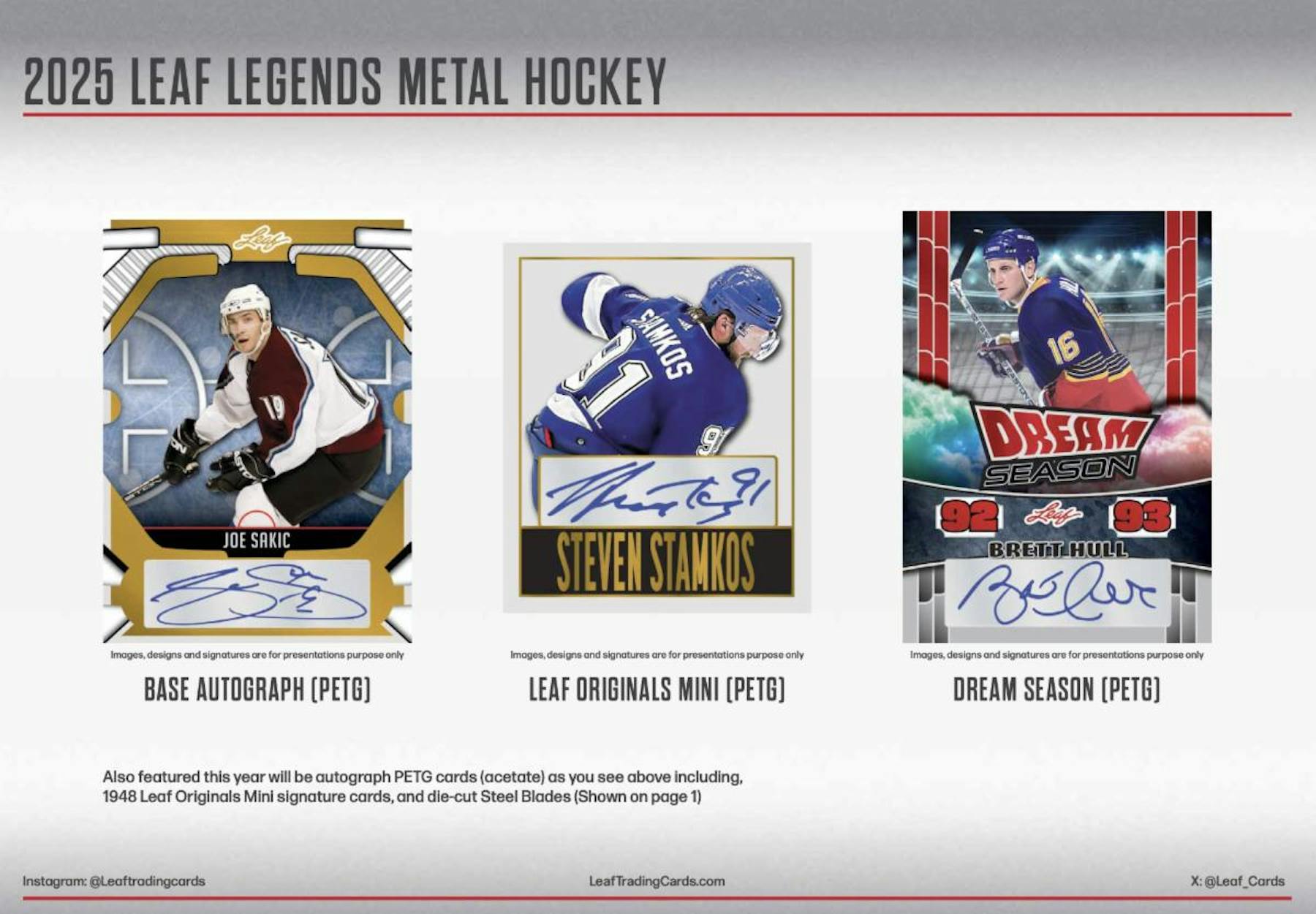 2025 Leaf Metal Legends Hockey Hobby Box - Columbia Hobby - Sports Card Boxes - Toploaders - Card Savers