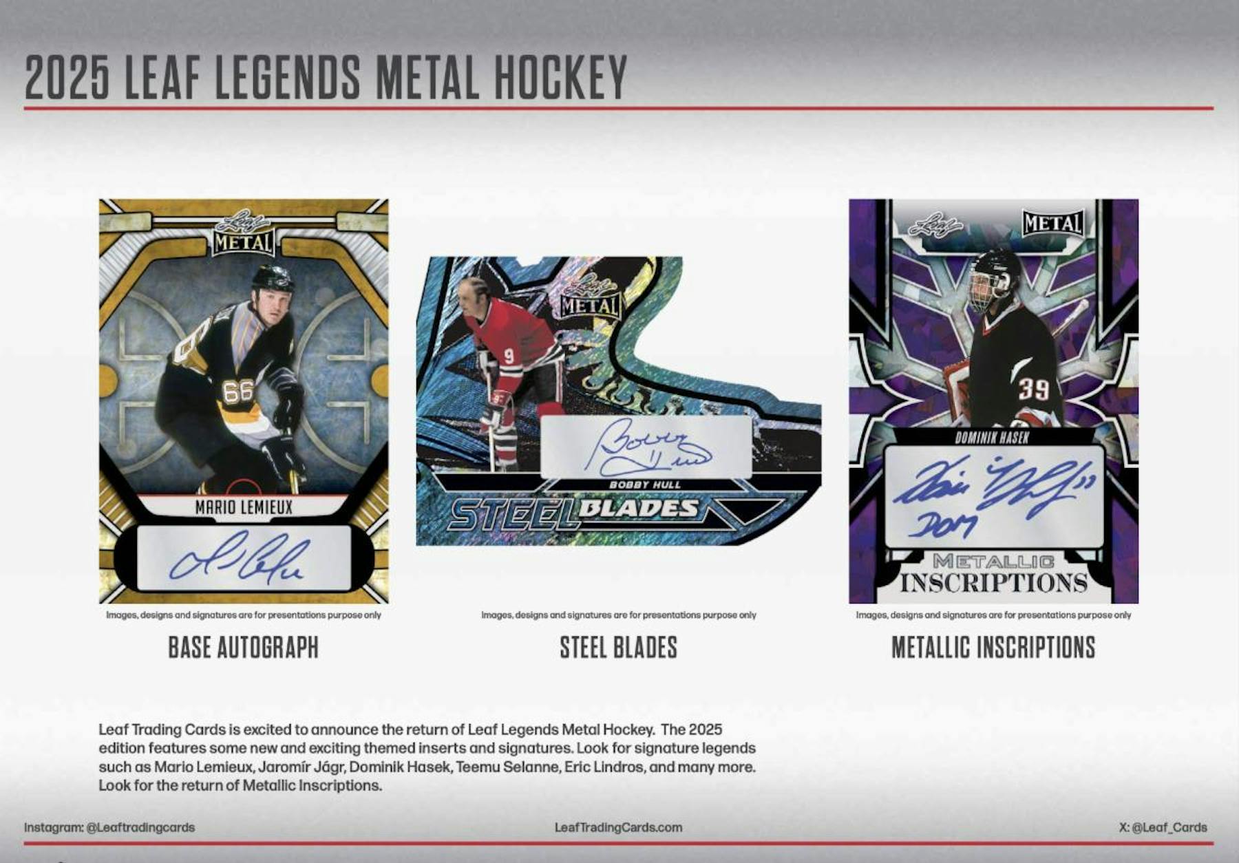 2025 Leaf Metal Legends Hockey Hobby Box - Columbia Hobby - Sports Card Boxes - Toploaders - Card Savers