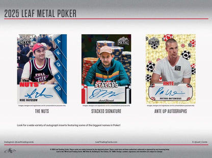 2025 Leaf Metal Poker Hobby Box - Columbia Hobby - Sports Card Boxes - Toploaders - Card Savers
