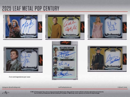2025 Leaf Metal Pop Century Hobby Box - Columbia Hobby - Sports Card Boxes - Toploaders - Card Savers