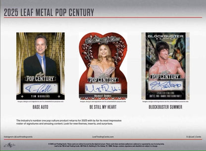 2025 Leaf Metal Pop Century Hobby Box - Columbia Hobby - Sports Card Boxes - Toploaders - Card Savers