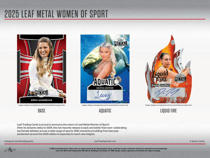 2025 Leaf Metal Women of Sport Hobby Box | Columbia Sports Cards - Columbia Hobby - Sports Card Boxes - Toploaders - Card Savers