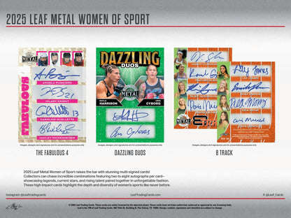 2025 Leaf Metal Women of Sport Hobby Box | Columbia Sports Cards - Columbia Hobby - Sports Card Boxes - Toploaders - Card Savers