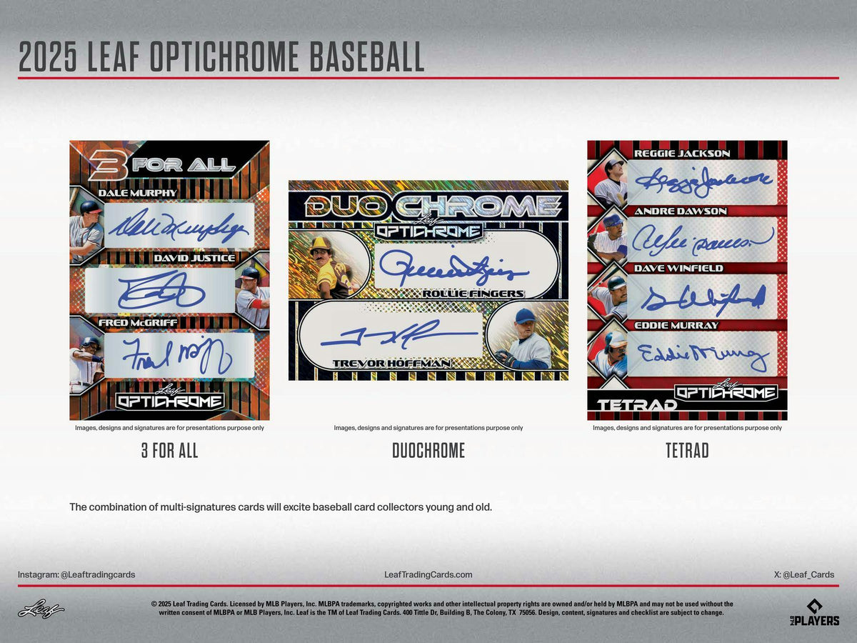 2025 Leaf Optichrome Baseball Hobby Box | Columbia Sports Cards