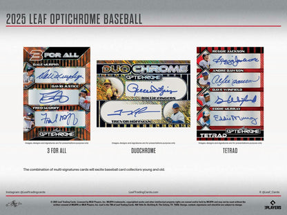 2025 Leaf Optichrome Baseball Hobby Jumbo Box | Columbia Sports Cards - Columbia Hobby - Sports Card Boxes - Toploaders - Card Savers