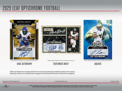 2025 Leaf Optichrome Football Hobby Box | Columbia Sports Cards - Columbia Hobby - Sports Card Boxes - Toploaders - Card Savers
