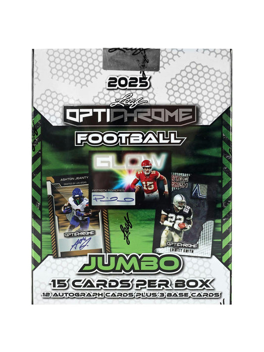 2025 Leaf Optichrome Football Hobby Jumbo Box | Columbia Sports Cards - Columbia Hobby - Sports Card Boxes - Toploaders - Card Savers