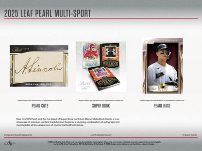 2025 Leaf Pearl Multisport Hobby Box | Columbia Sports Cards & More - Columbia Hobby - Sports Card Boxes - Toploaders - Card Savers