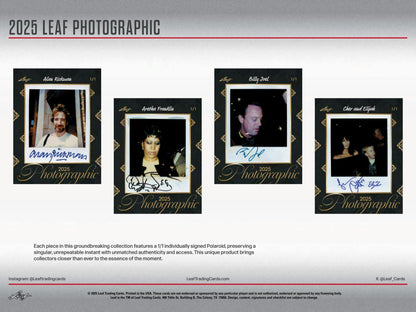 2025 Leaf Photographic Box | Columbia Sports Cards - Columbia Hobby - Sports Card Boxes - Toploaders - Card Savers
