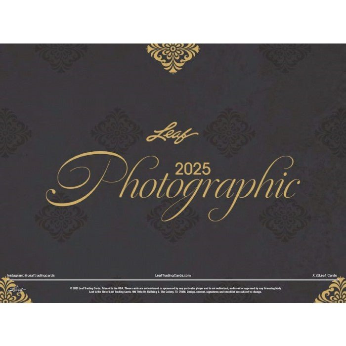 2025 Leaf Photographic Box | Columbia Sports Cards - Columbia Hobby - Sports Card Boxes - Toploaders - Card Savers