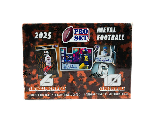 2025 Leaf Pro Set Metal Football Hobby Box - Columbia Hobby - Sports Card Boxes - Toploaders - Card Savers