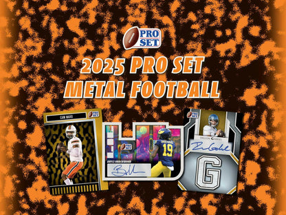 2025 Leaf Pro Set Metal Football Hobby Box - Columbia Hobby - Sports Card Boxes - Toploaders - Card Savers
