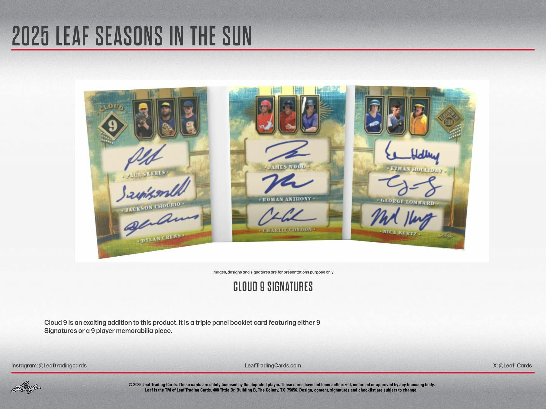 2025 Leaf Seasons in the Sun Baseball Hobby Box - Columbia Hobby - Sports Card Boxes - Toploaders - Card Savers