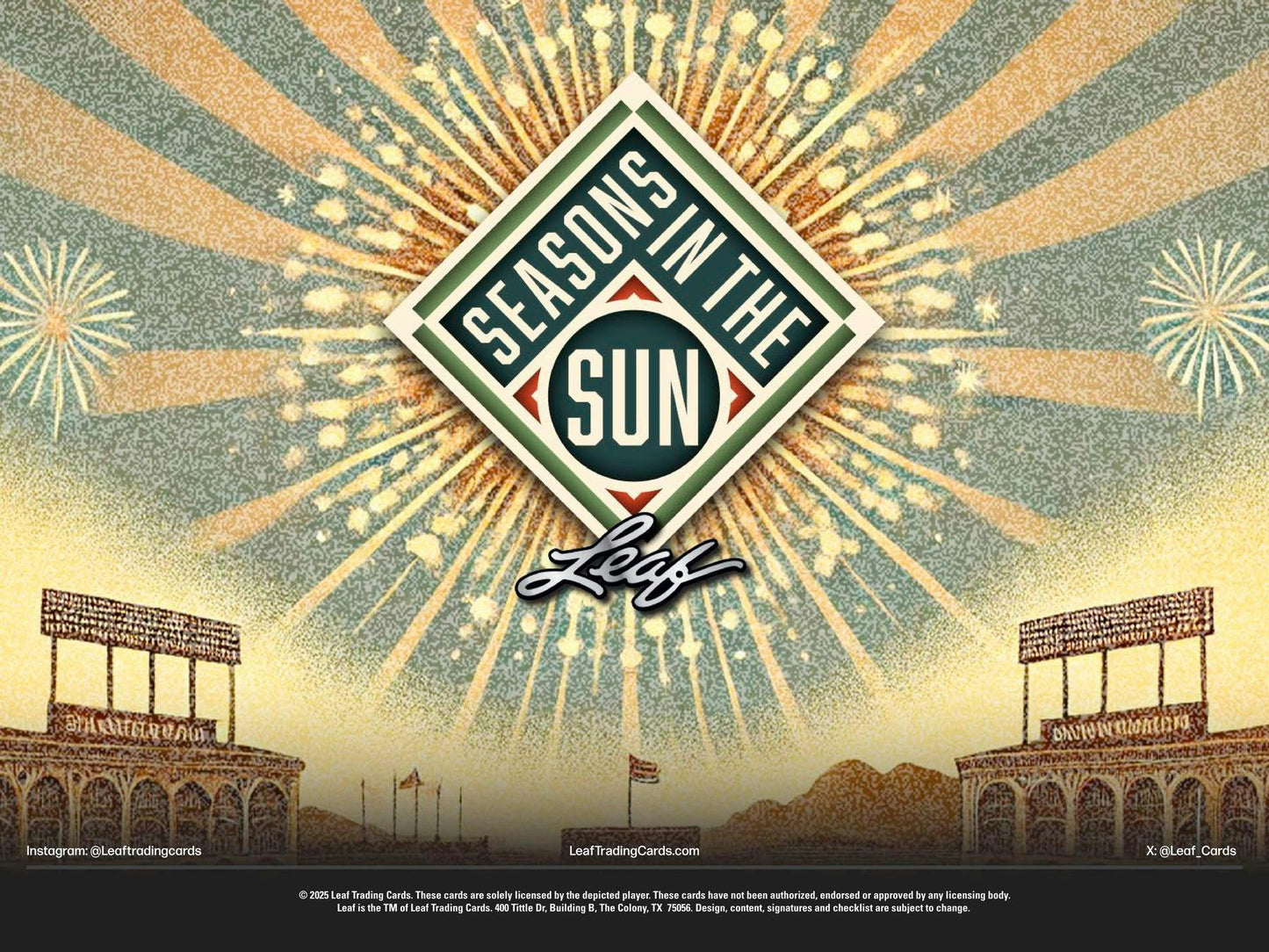 2025 Leaf Seasons in the Sun Baseball Hobby Box - Columbia Hobby - Sports Card Boxes - Toploaders - Card Savers