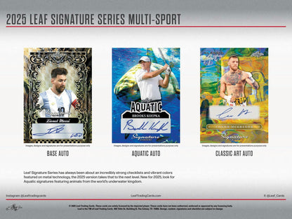 2025 Leaf Signature Series Multi - Sports Hobby - Columbia Hobby - Sports Card Boxes - Toploaders - Card Savers