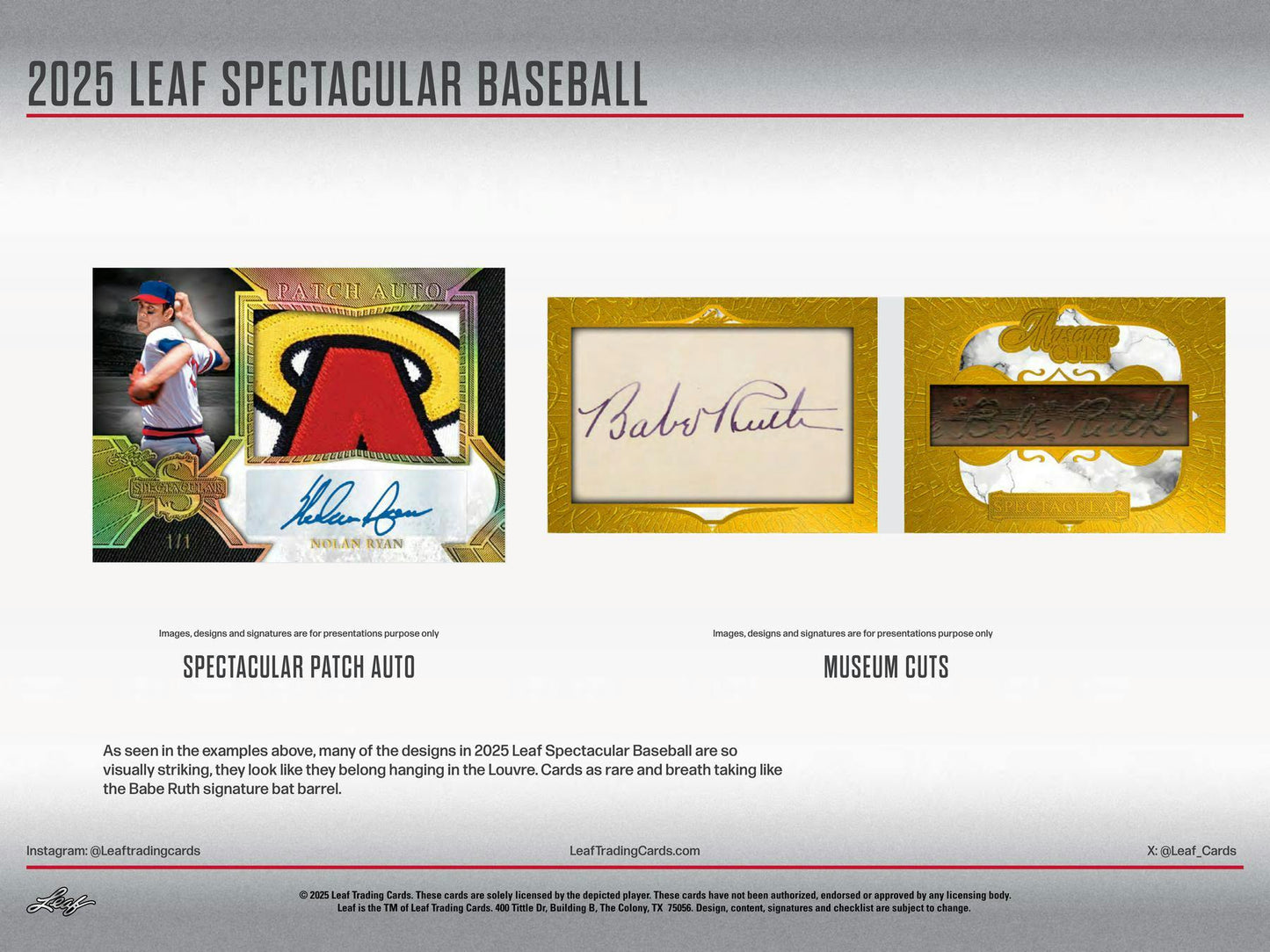 2025 Leaf Spectacular Baseball Hobby Box | Columbia Sports Cards - Columbia Hobby - Sports Card Boxes - Toploaders - Card Savers