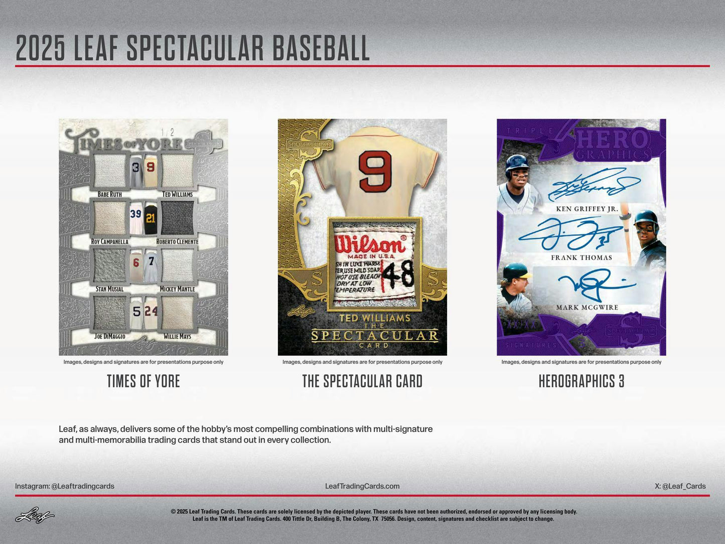 2025 Leaf Spectacular Baseball Hobby Box | Columbia Sports Cards - Columbia Hobby - Sports Card Boxes - Toploaders - Card Savers