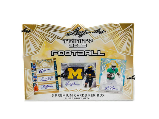 2025 Leaf Trinity Football Hobby Box | Columbia Sports Cards - Columbia Hobby - Sports Card Boxes - Toploaders - Card Savers