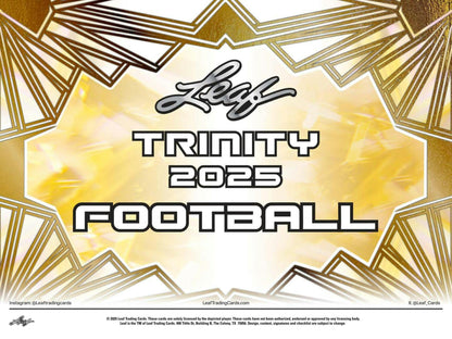 2025 Leaf Trinity Football Jumbo Hobby Box | Columbia Sports Cards - Columbia Hobby - Sports Card Boxes - Toploaders - Card Savers