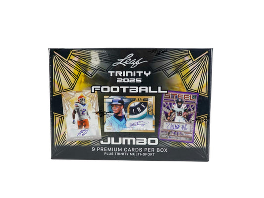 2025 Leaf Trinity Football Jumbo Hobby Box | Columbia Sports Cards - Columbia Hobby - Sports Card Boxes - Toploaders - Card Savers