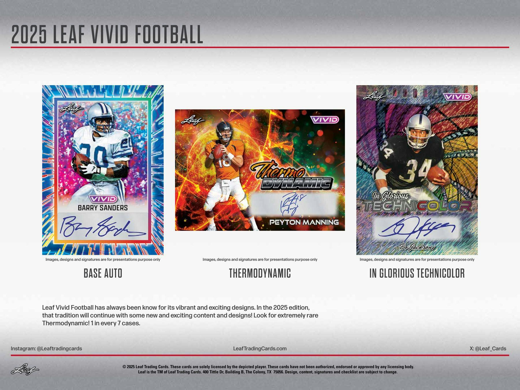 2025 Leaf Vivid Football Hobby Box | Columbia Sports Cards - Columbia Hobby - Sports Card Boxes - Toploaders - Card Savers