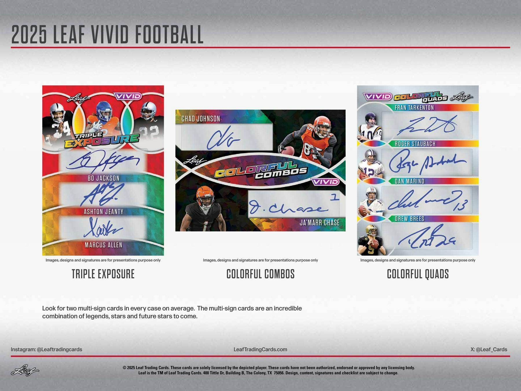 2025 Leaf Vivid Football Hobby Box | Columbia Sports Cards - Columbia Hobby - Sports Card Boxes - Toploaders - Card Savers