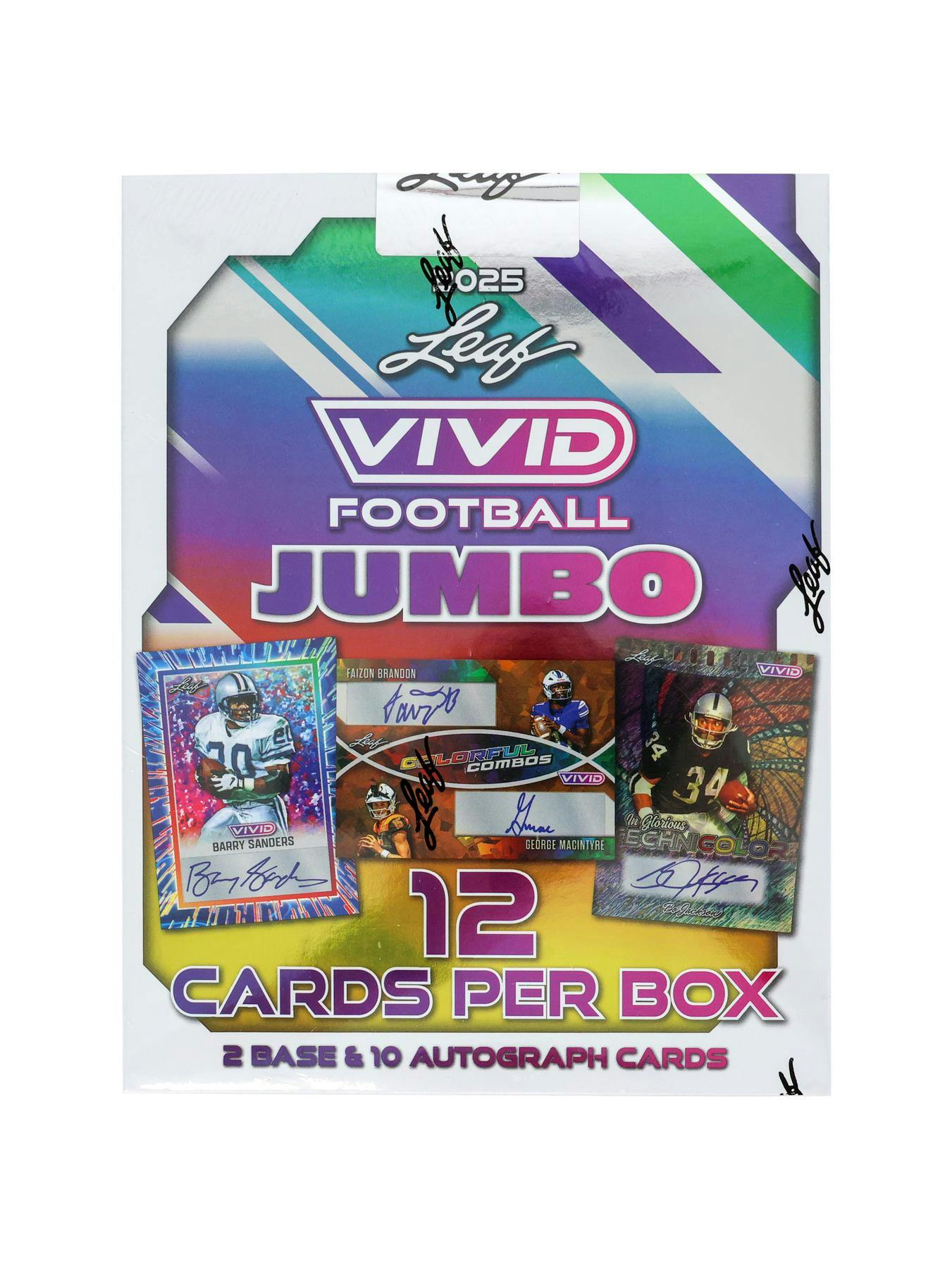 2025 Leaf Vivid Football Hobby Jumbo Box | Columbia Sports Cards - Columbia Hobby - Sports Card Boxes - Toploaders - Card Savers