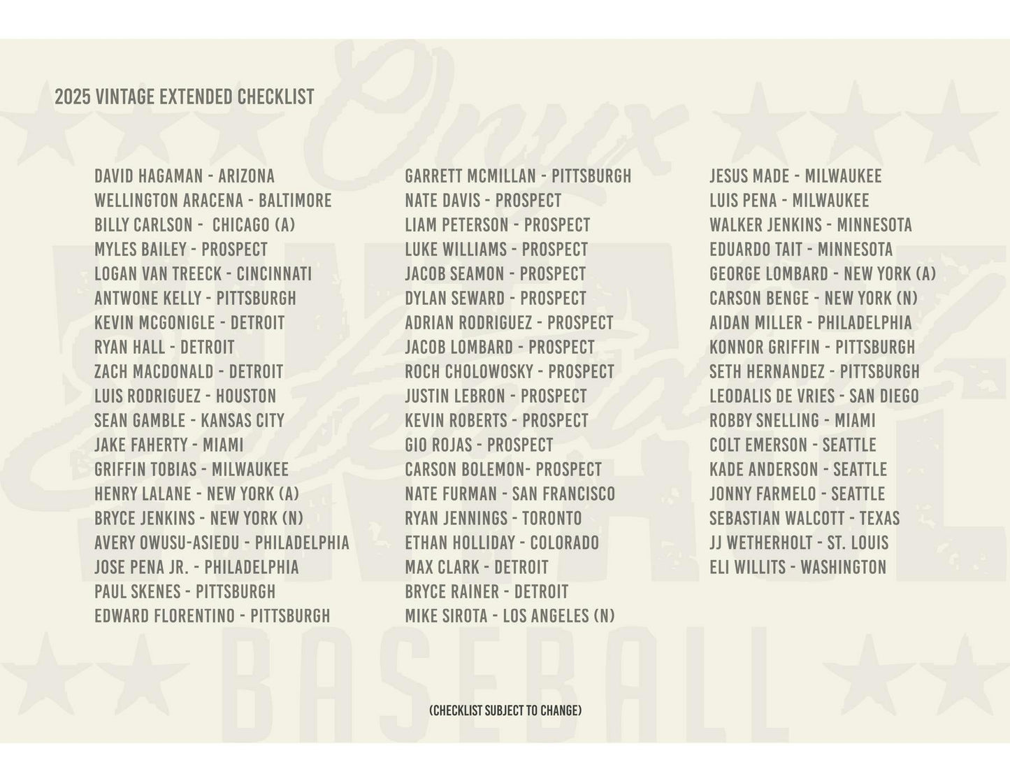 2025 Onyx Vintage Extended Series Baseball Mega Box | Columbia Sports Cards - Columbia Hobby - Sports Card Boxes - Toploaders - Card Savers