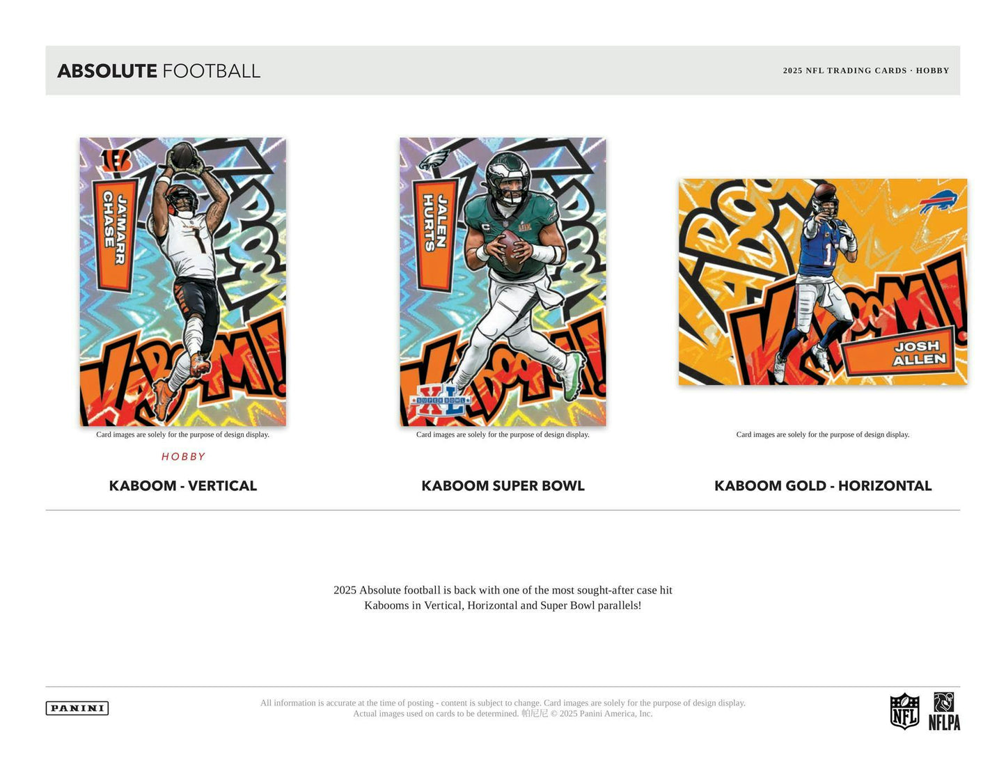 2025 Panini Absolute Football Hobby Box | Columbia Sports Cards - Columbia Hobby - Sports Card Boxes - Toploaders - Card Savers